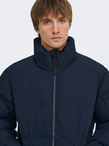 Only & Sons Zimska jakna 'ONSPACK' | modra barva