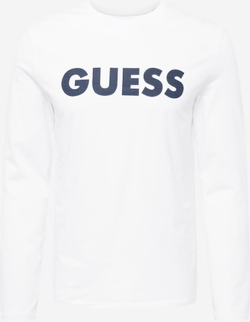 GUESS T-shirt 'LABYRINTH' i vit: framsida