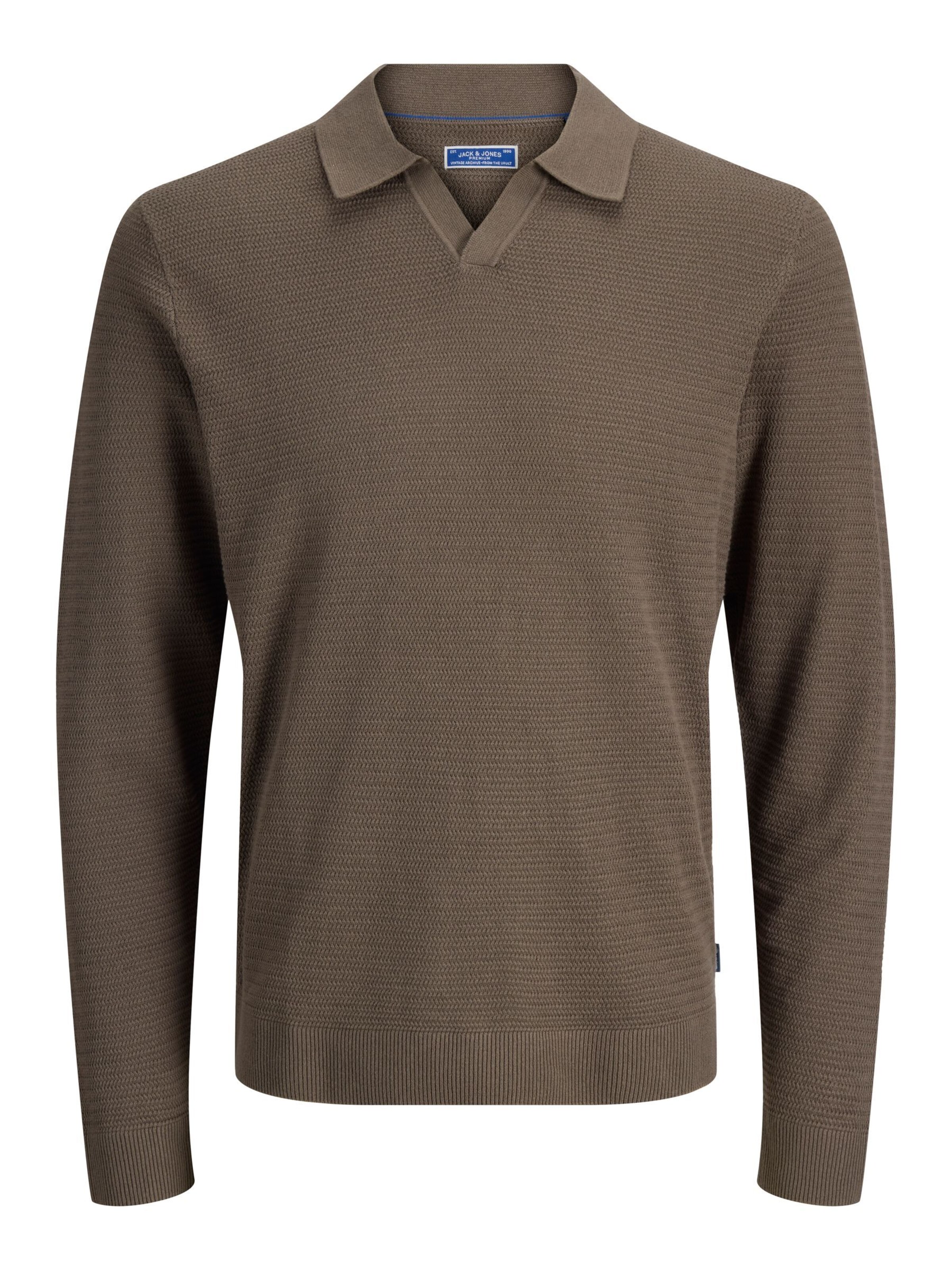 Pull-over 'JPRBLURiley' JACK & JONES en marron : devant