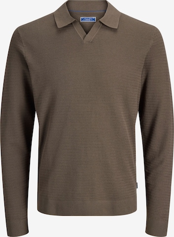 Pull-over 'JPRBLURiley' JACK & JONES en marron : devant