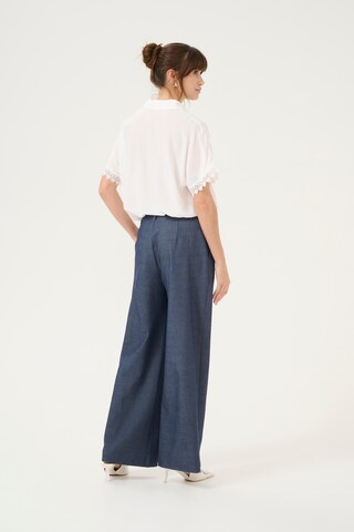 CULTURE Wide Leg Hose 'Cybilla' in Grau