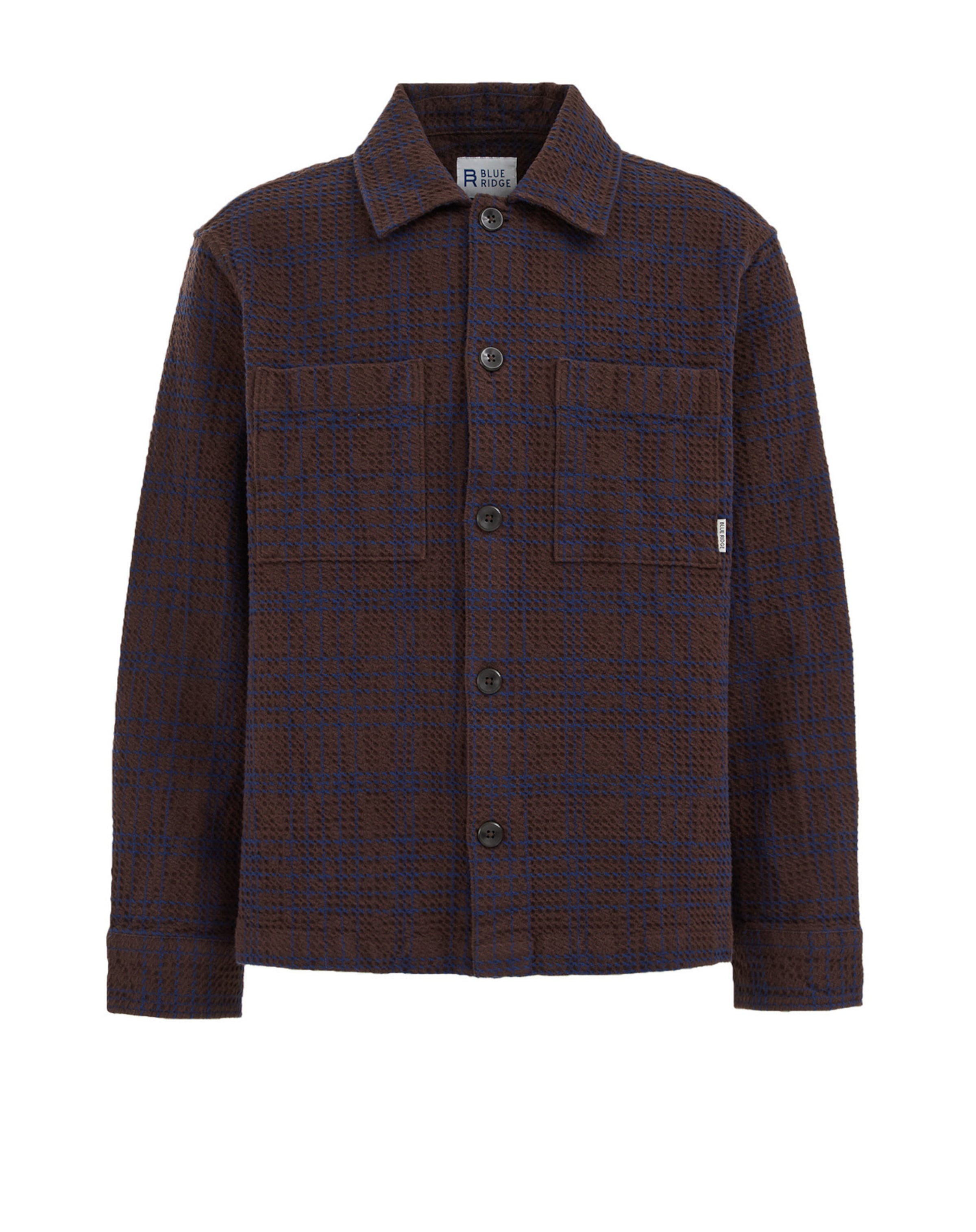 WE Fashion - Ajuste regular Camisa en marrón: frente