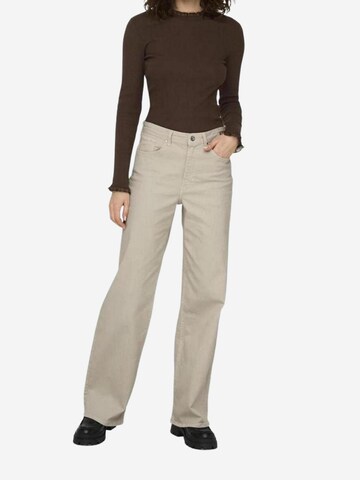 Wide leg Jeans 'ONLJUICY HW WIDE LEG DNM REA NOOS 15288219' di ONLY in beige: frontale