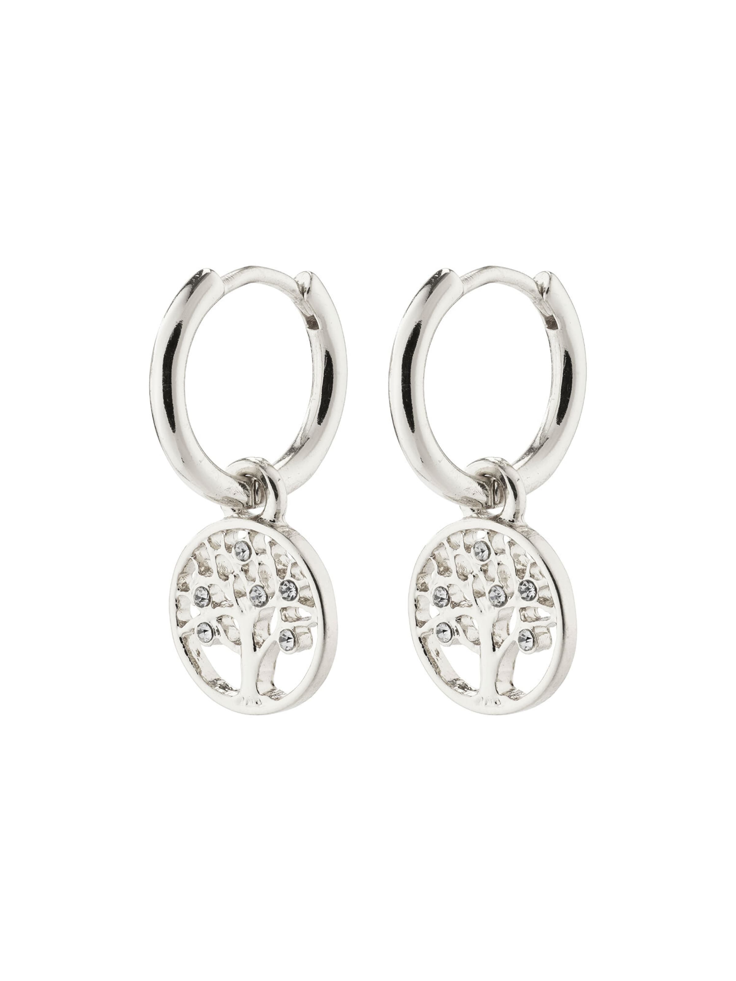 Pilgrim Náušnice 'Iben' - Strieborná: predná strana