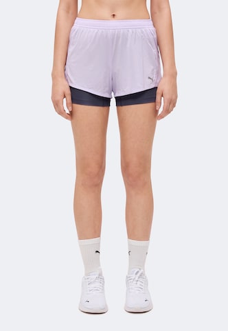 PUMASkinny Sportske hlače 'VELOCITY 3' - ljubičasta boja: prednji dio