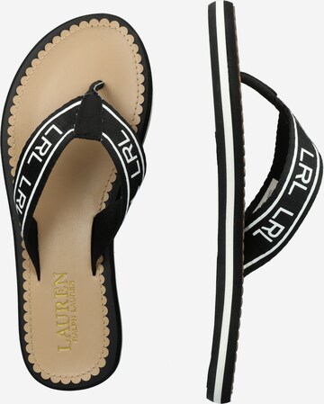 Lauren Ralph Lauren T-Bar Sandals 'ROXXY' in Black