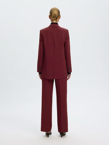 Wide Leg Pantalon à plis 'SLFRita' SELECTED en rouge