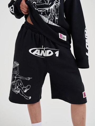 Loosefit Pantalon 'Off The Rim' AND1 en noir : devant