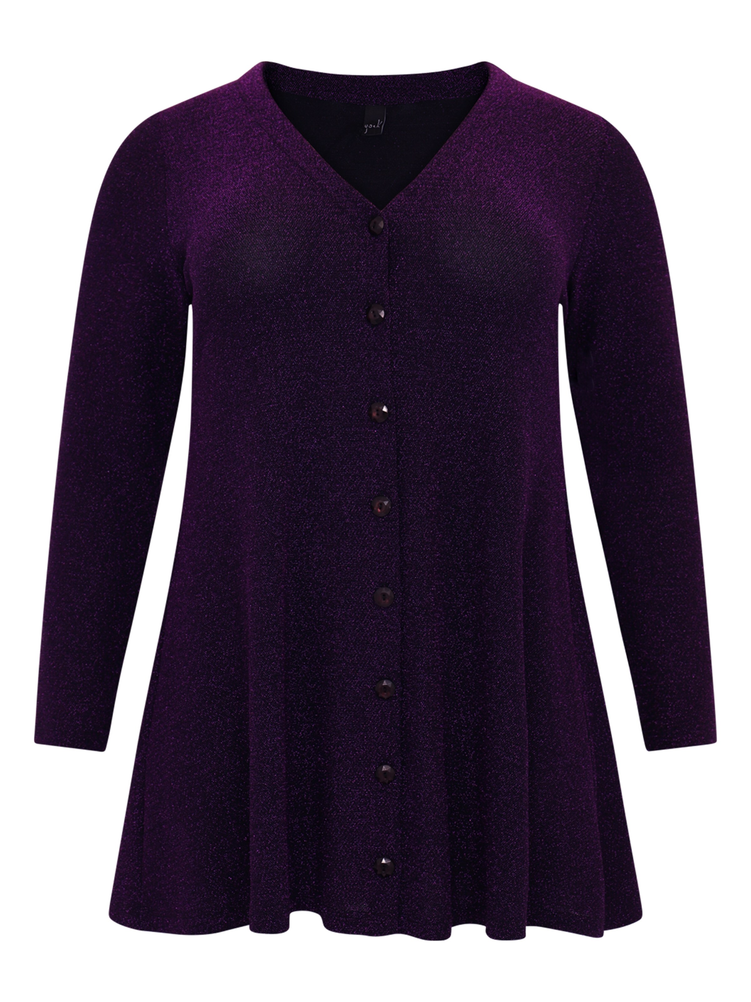 YOEK Gebreid vest in Lila: voorkant