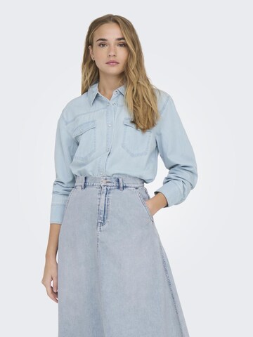 ONLY Blouse 'Bea' in Blauw: voorkant