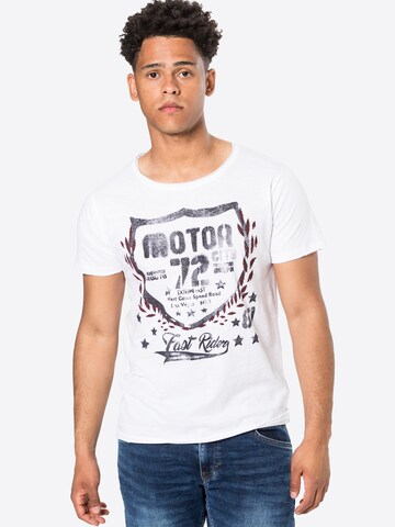 Key Largo T-Shirt 'MOTOR CITY' in Weiß: predná strana
