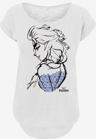 F4NT4STIC Shirt 'Disney Frozen Elsa Sketch Mono' in Weiß: predná strana