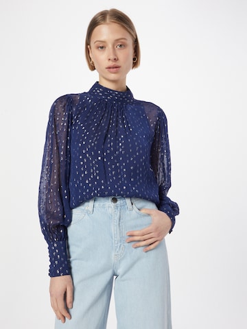 Warehouse Blouse in Blauw: voorkant