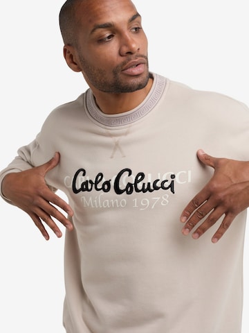 Carlo Colucci Sweatshirt 'De Tomas' in Beige