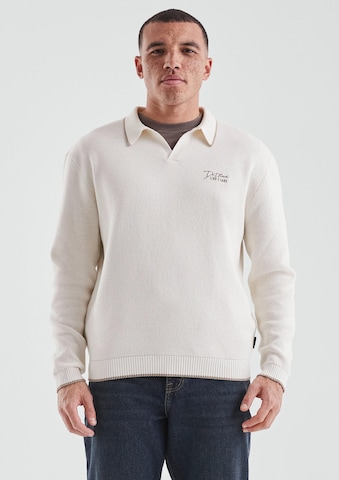 Pull-over QS en blanc : devant