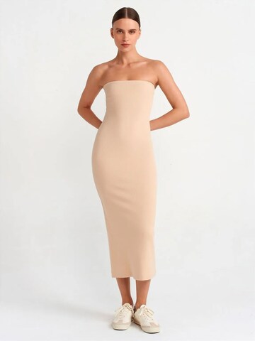 Dilvin Dress in Beige: front