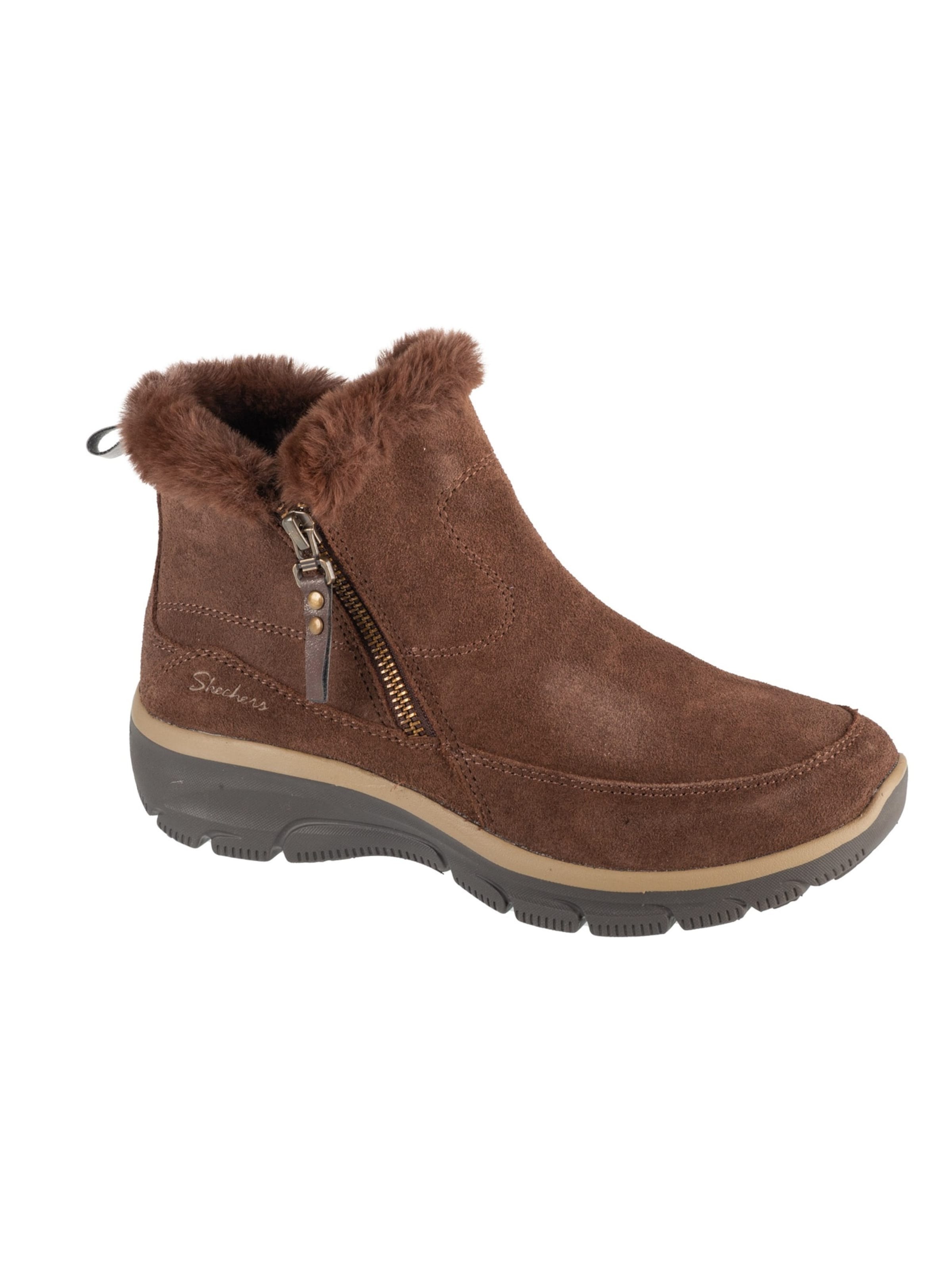 SKECHERS Boots 'Easy Going - Cool Zip!'‌‌‌‌‌‌‌‌ in Braun