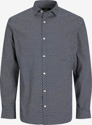 JACK & JONES Slim fit Button Up Shirt 'Blackpool' in Blue: front