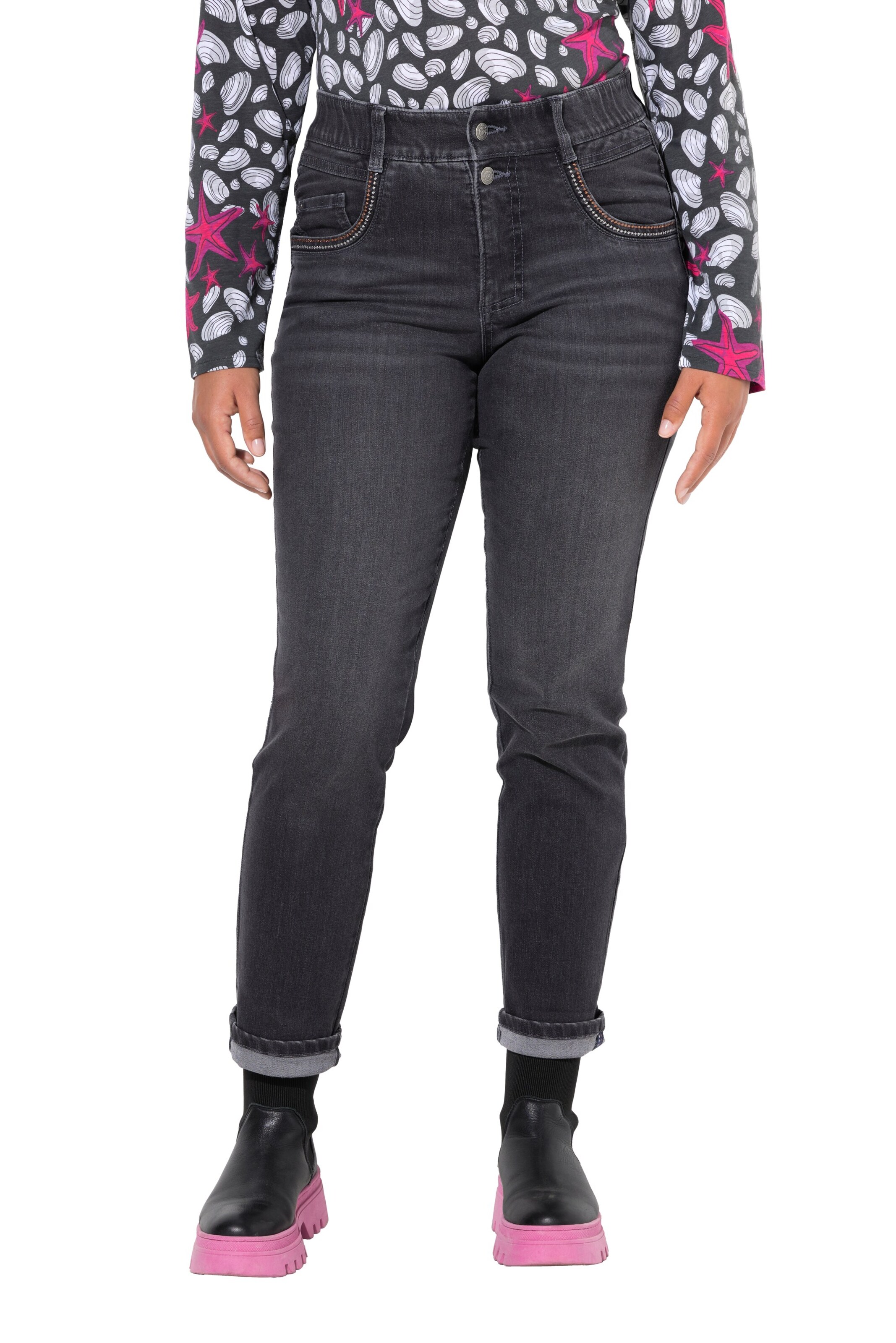 LAURASØN Slimfit Jeans in Grau: Vorderseite