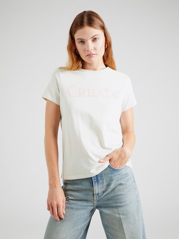 T-shirt QS en beige : devant