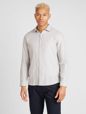 QS Regular Fit Skjorte i grå: forside