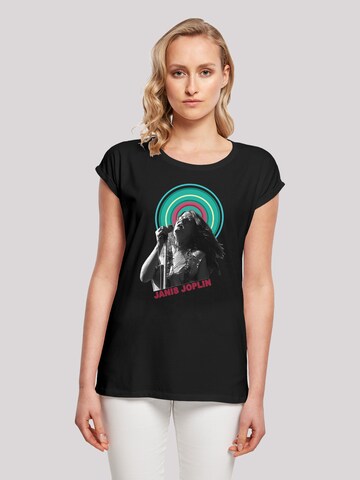 F4NT4STIC Shirt 'Janis Joplin' in Schwarz: Vorderseite