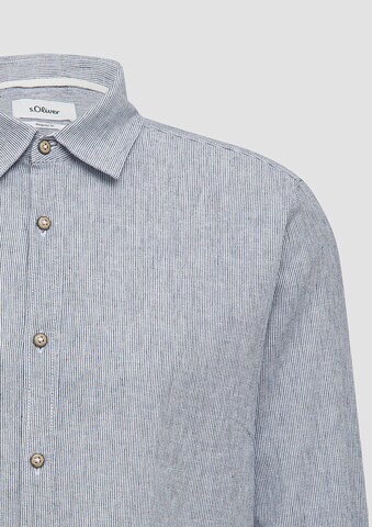 s.Oliver Regular fit Button Up Shirt in Blue