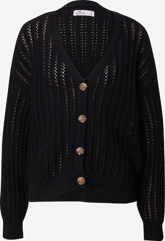 HOLLISTER Knit cardigan 'EMEA' in Black: front