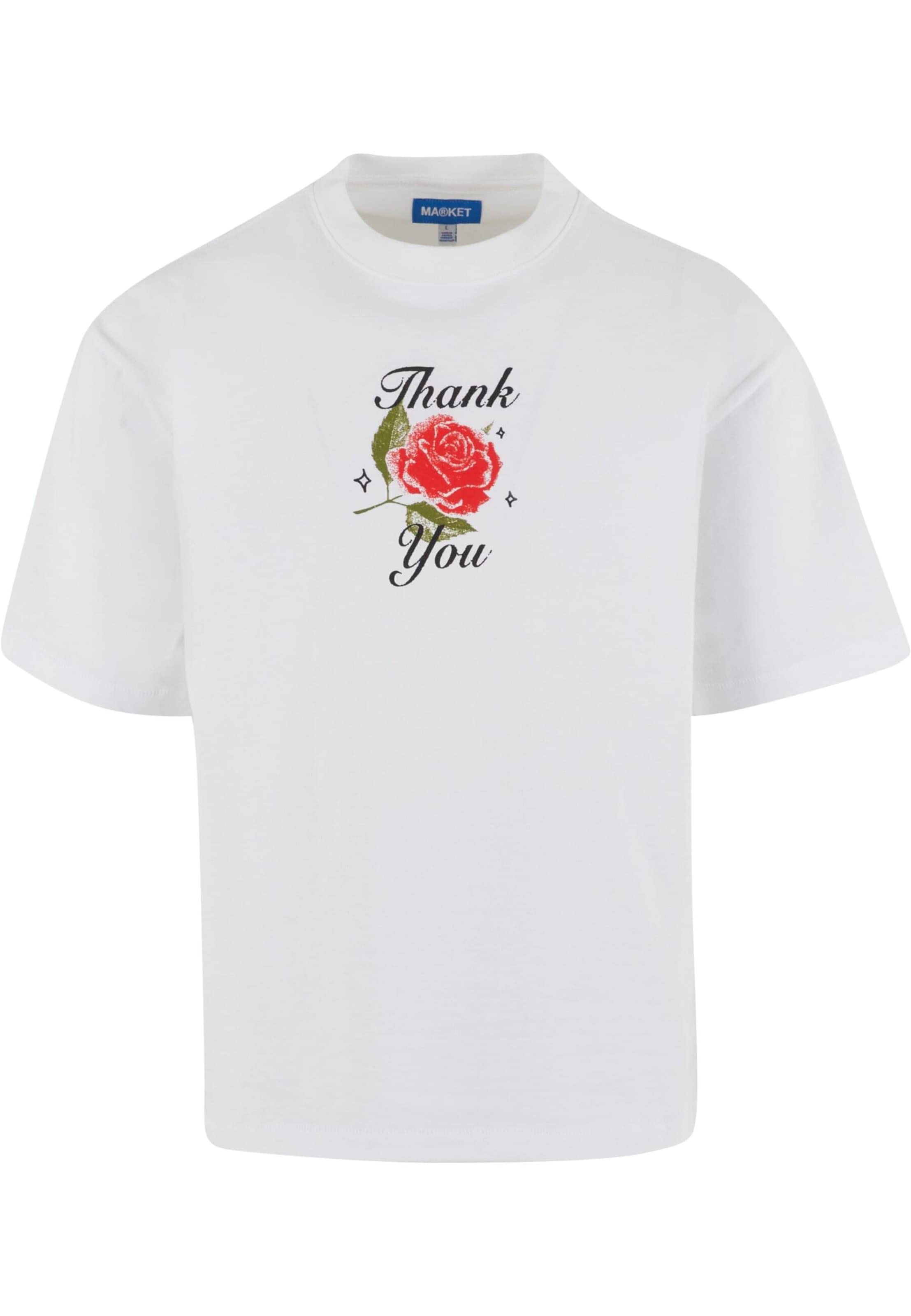MARKET T-Shirt 'Thank You Nice Day' in Weiß: Vorderseite