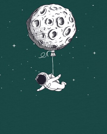 T-Shirt 'Funny Spaceman' watabout.kids en vert