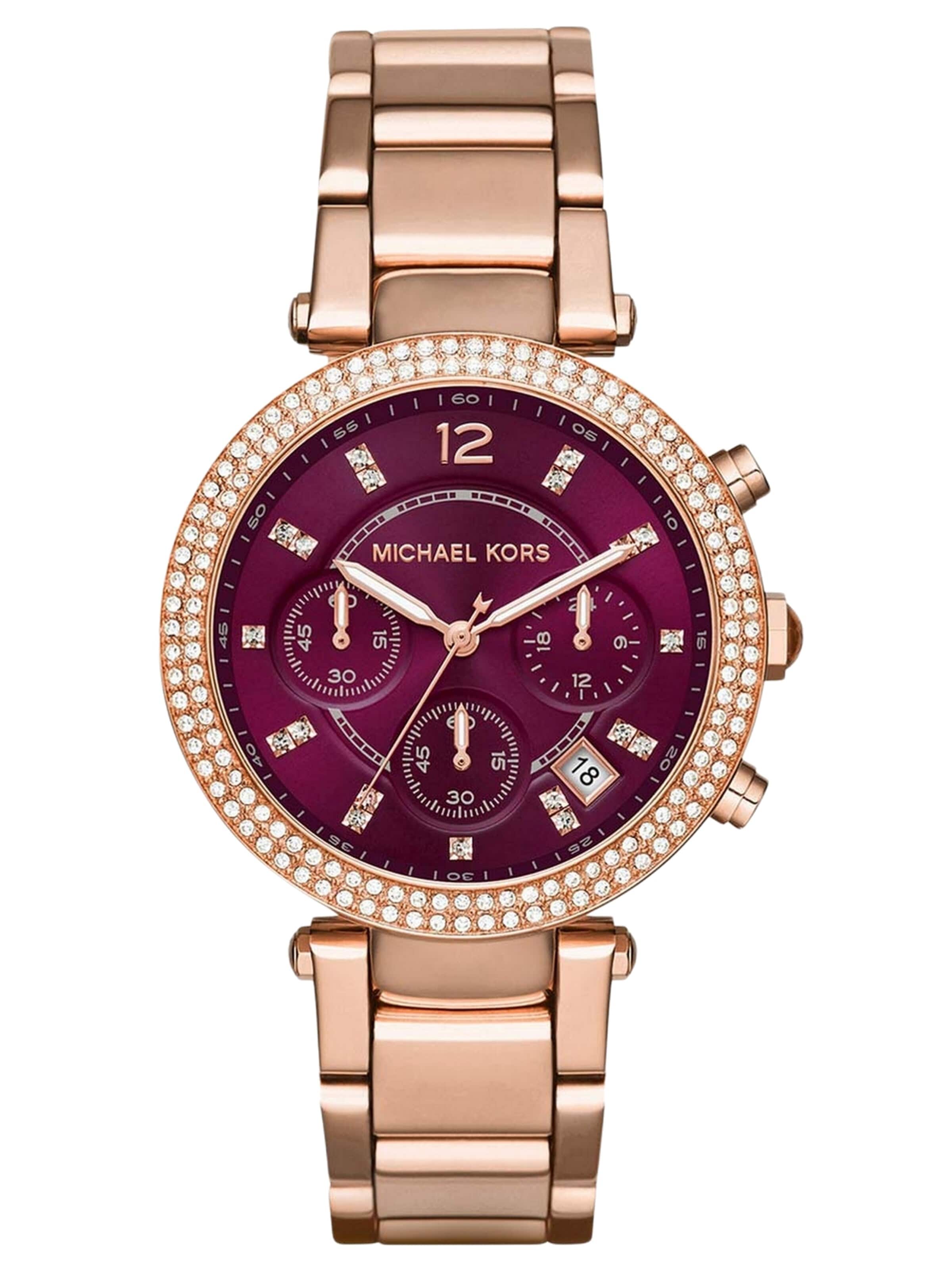 Montre à affichage analogique 'Parker' Michael Kors en or : devant