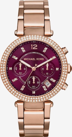 Michael Kors Zegarek analogowy 'Parker' w kolorze złoty: przód