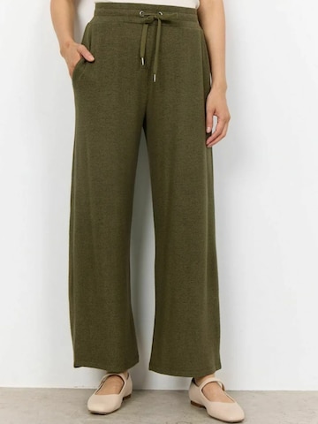 Soyaconcept Wide leg Trousers ' SC_BIARA ' in Green: front