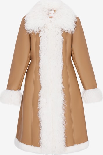IZIA Zimski kaput 'Fashion Look' u boja devine dlake (camel) / bijela, Pregled proizvoda
