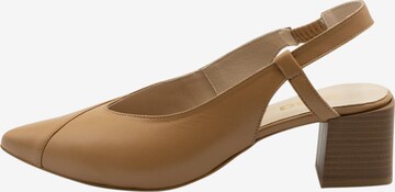 Usha Slingpumps in Beige: voorkant