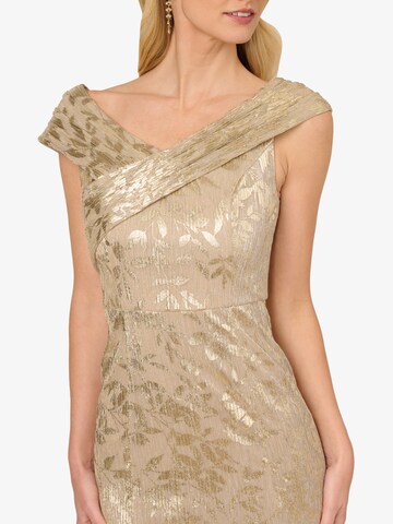 Adrianna Papell Langes Abendkleid 'Foil Leaf Mermaid Gown' in Gold: Vorderseite