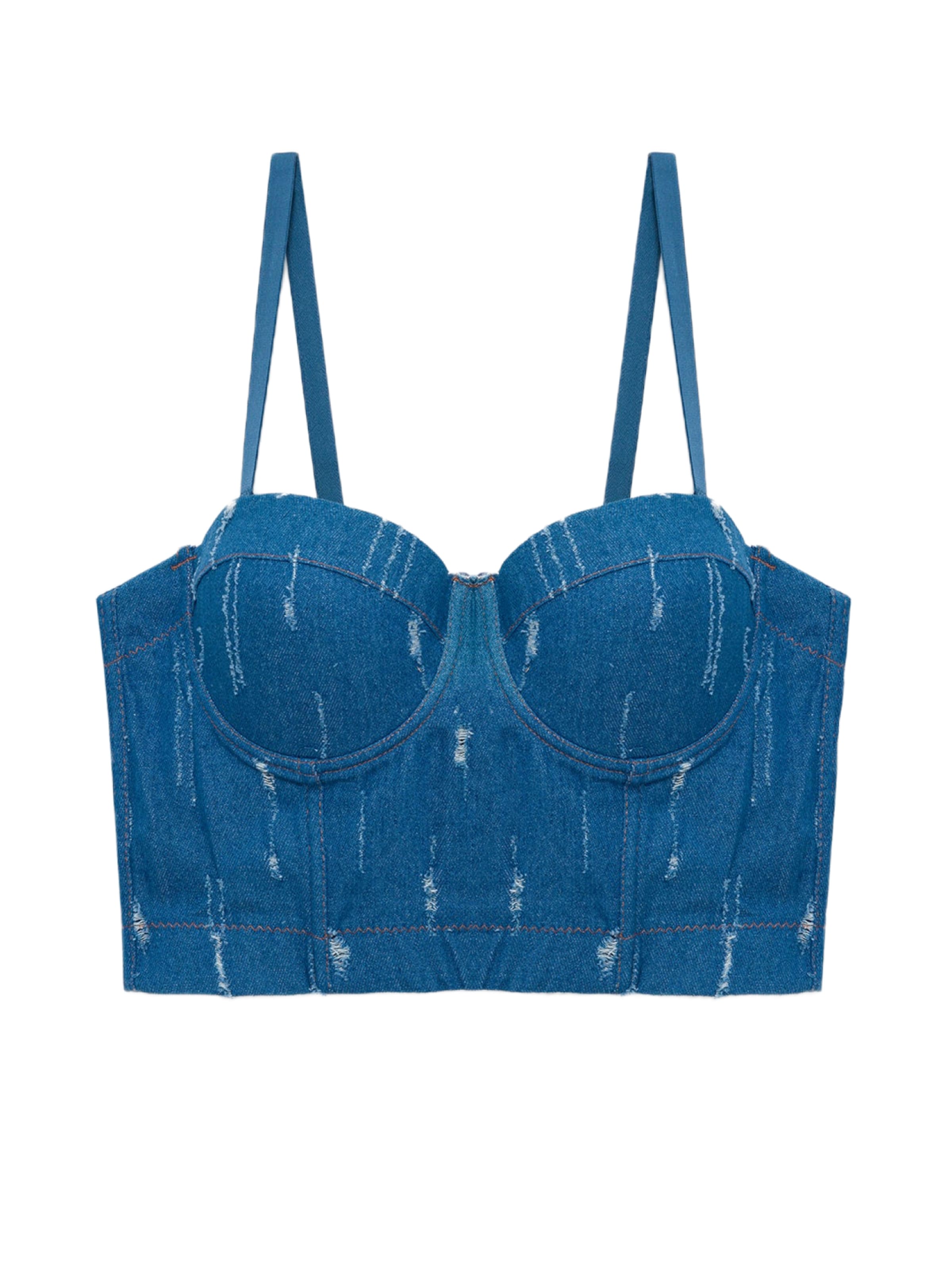 No Matter What Top in Blauw: voorkant