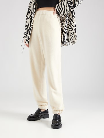Calvin Klein Alt kitsenev Püksid, värv beež: eest vaates