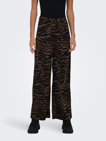 ONLY Baggy Broek 'Bree' in Bruin: voorkant