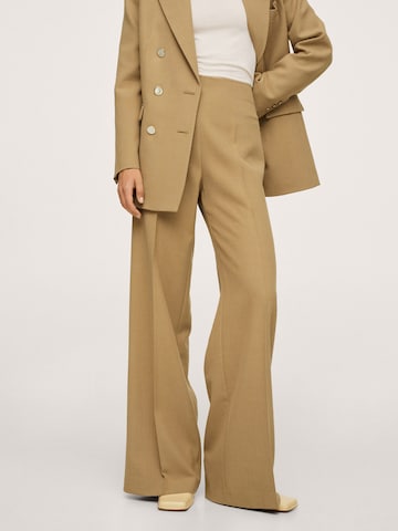 MANGO Wide Leg Hose 'SARAH' in Beige: predná strana