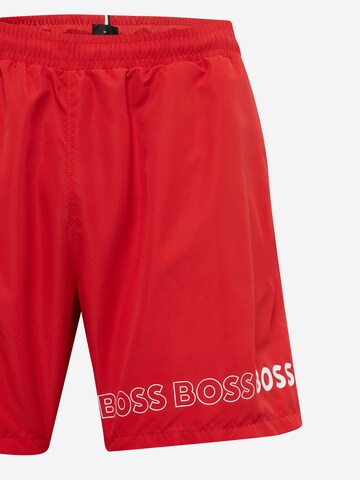 BOSS Board Shorts 'Dolphin' in Red