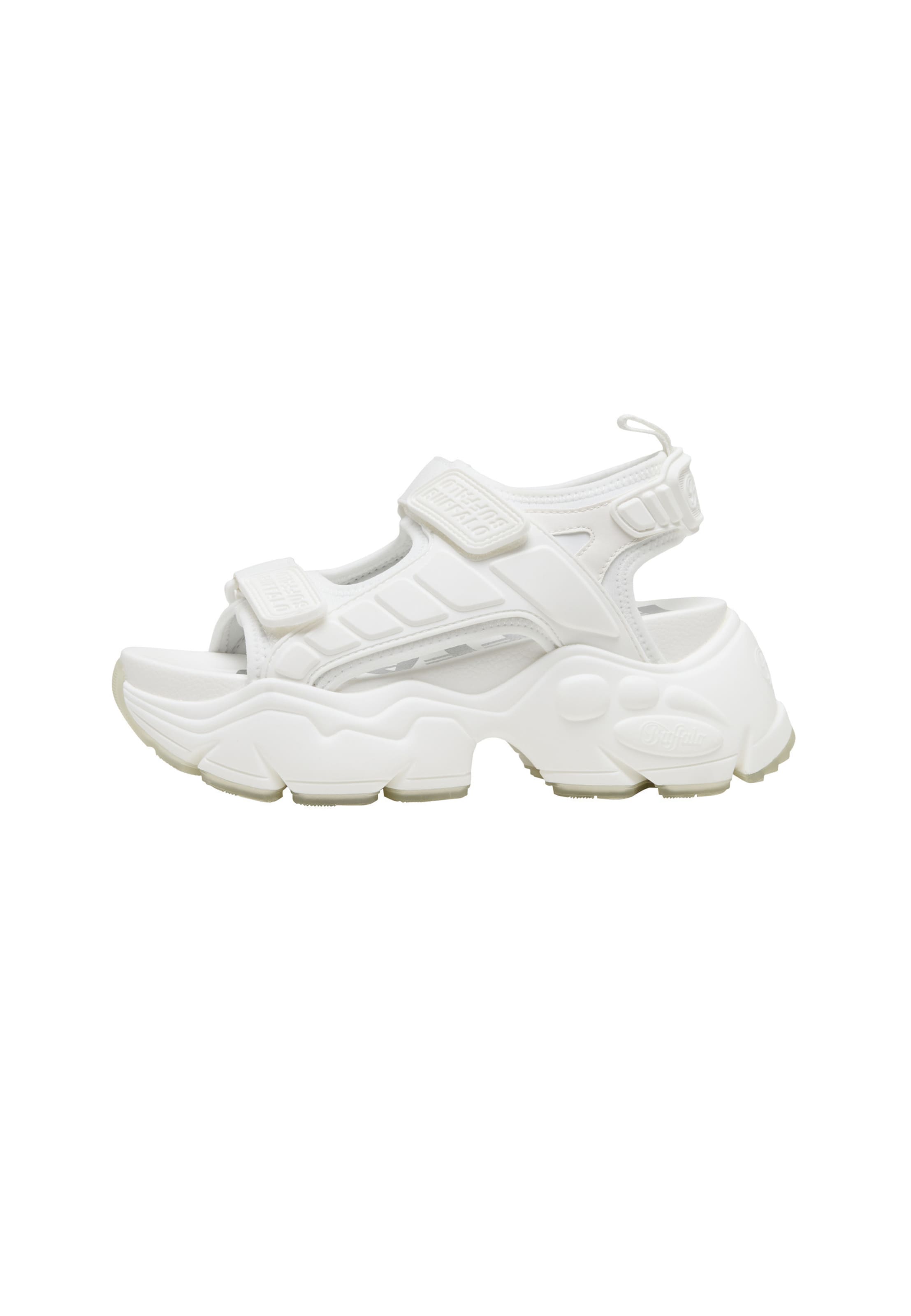 BUFFALO Sandals 'Binary' in White: front