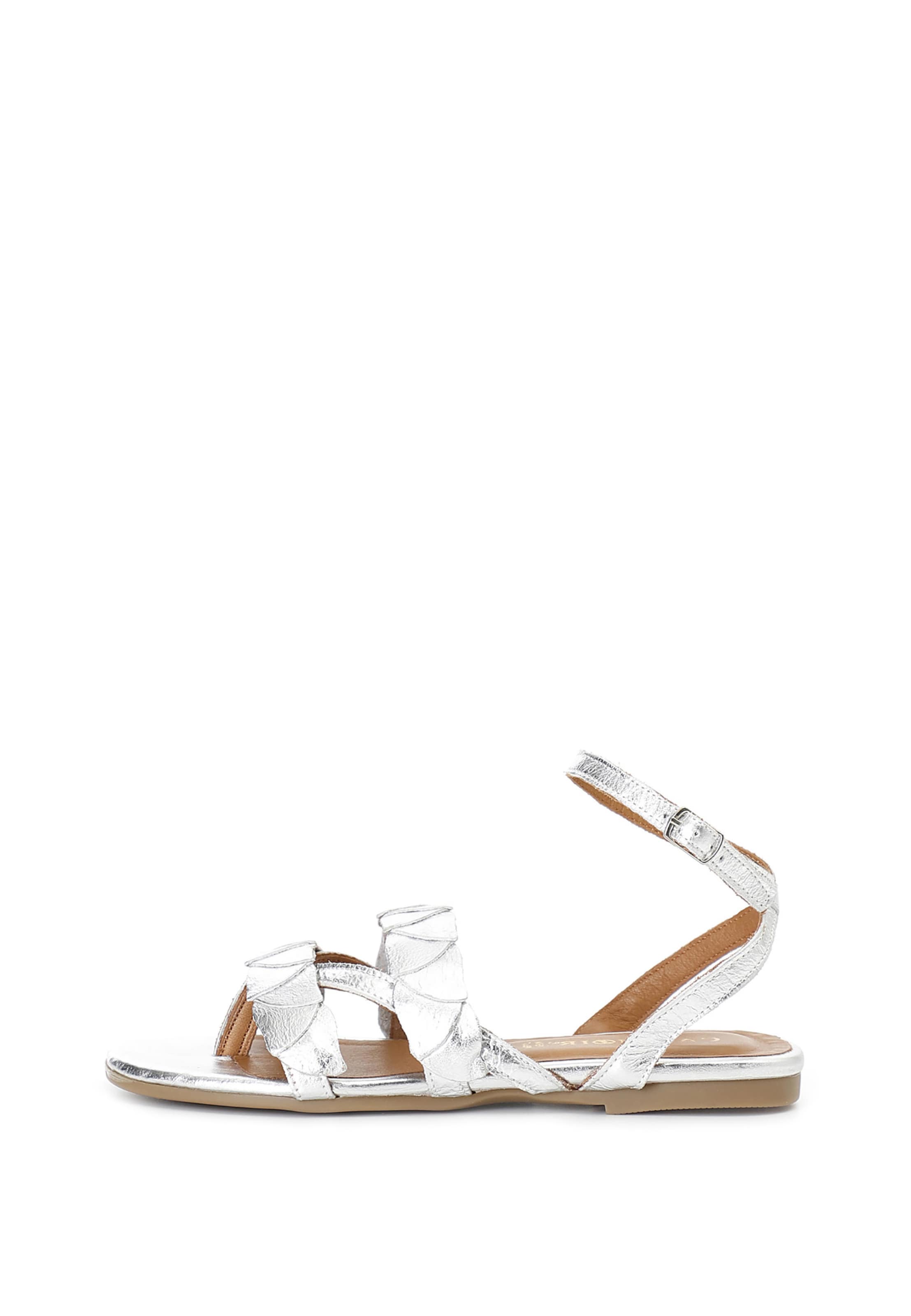 Sandalo di CAFè NOIR in argento: frontale