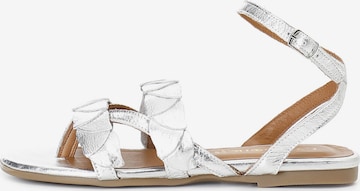 Sandalo di CAFè NOIR in argento: frontale