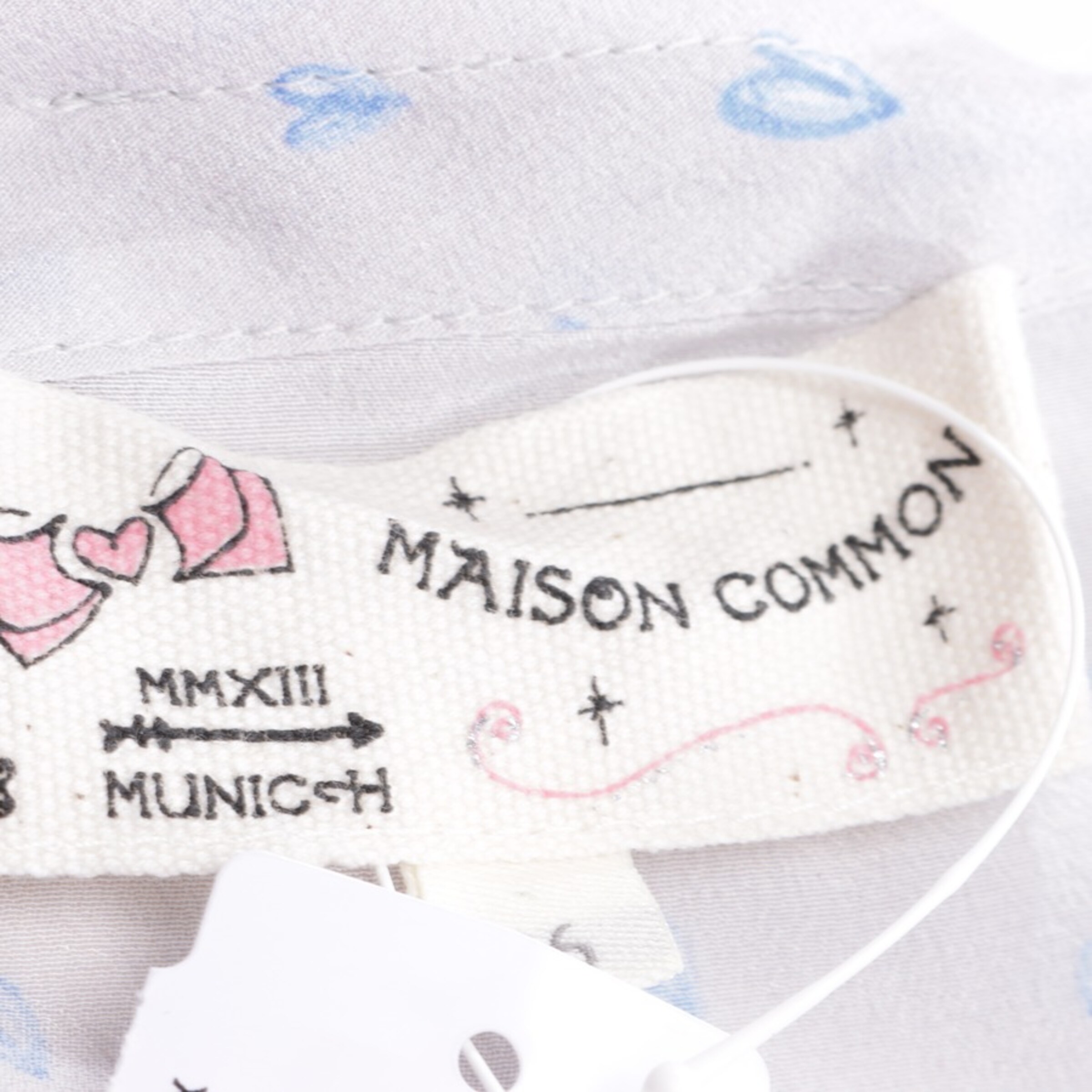 Maison Common Seidenbluse XS in Blau