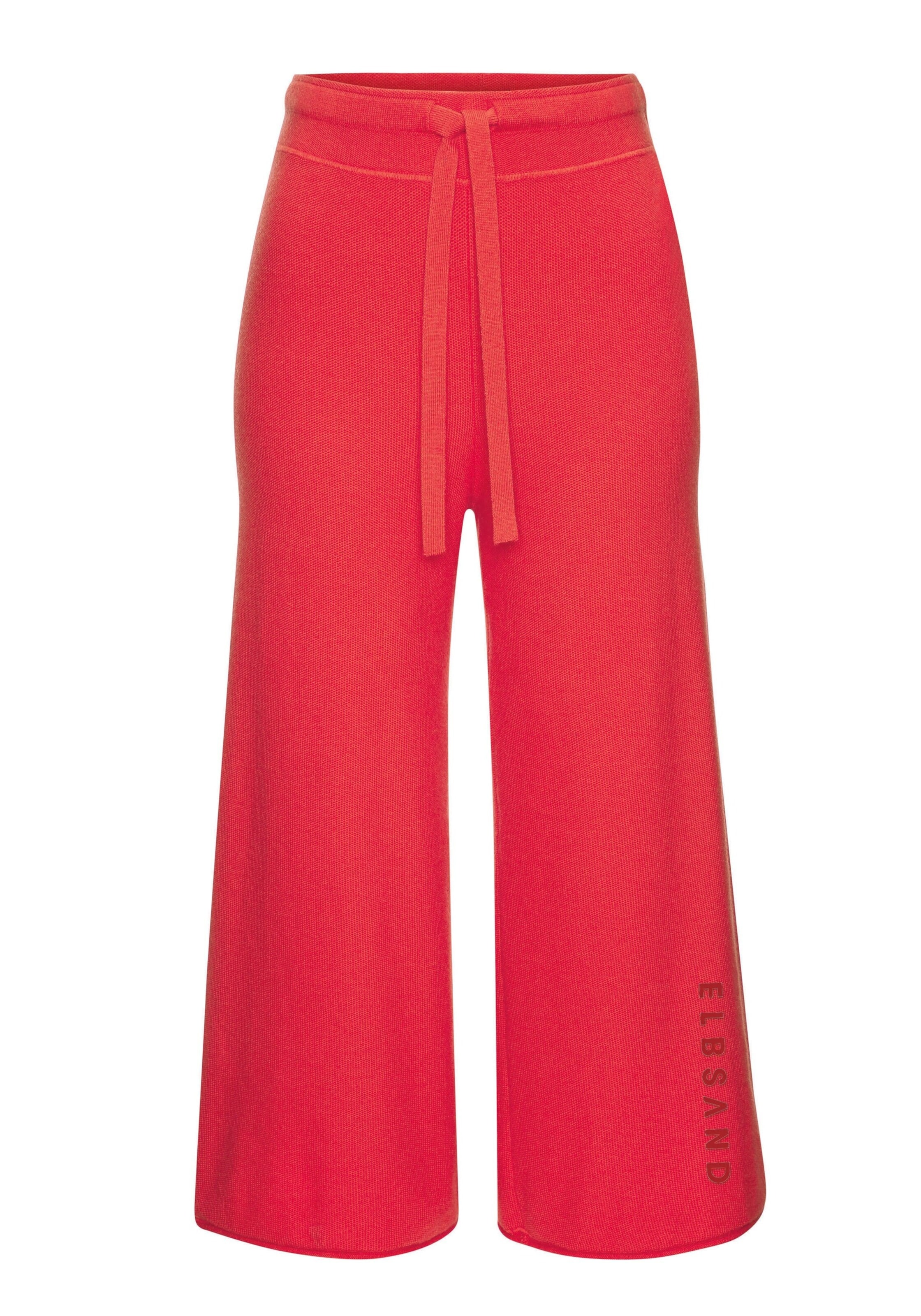 Elbsand Wide leg Pants in Red: front