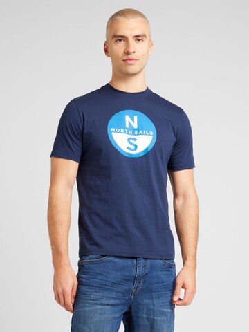 North Sails Tričko – modrá: přední strana
