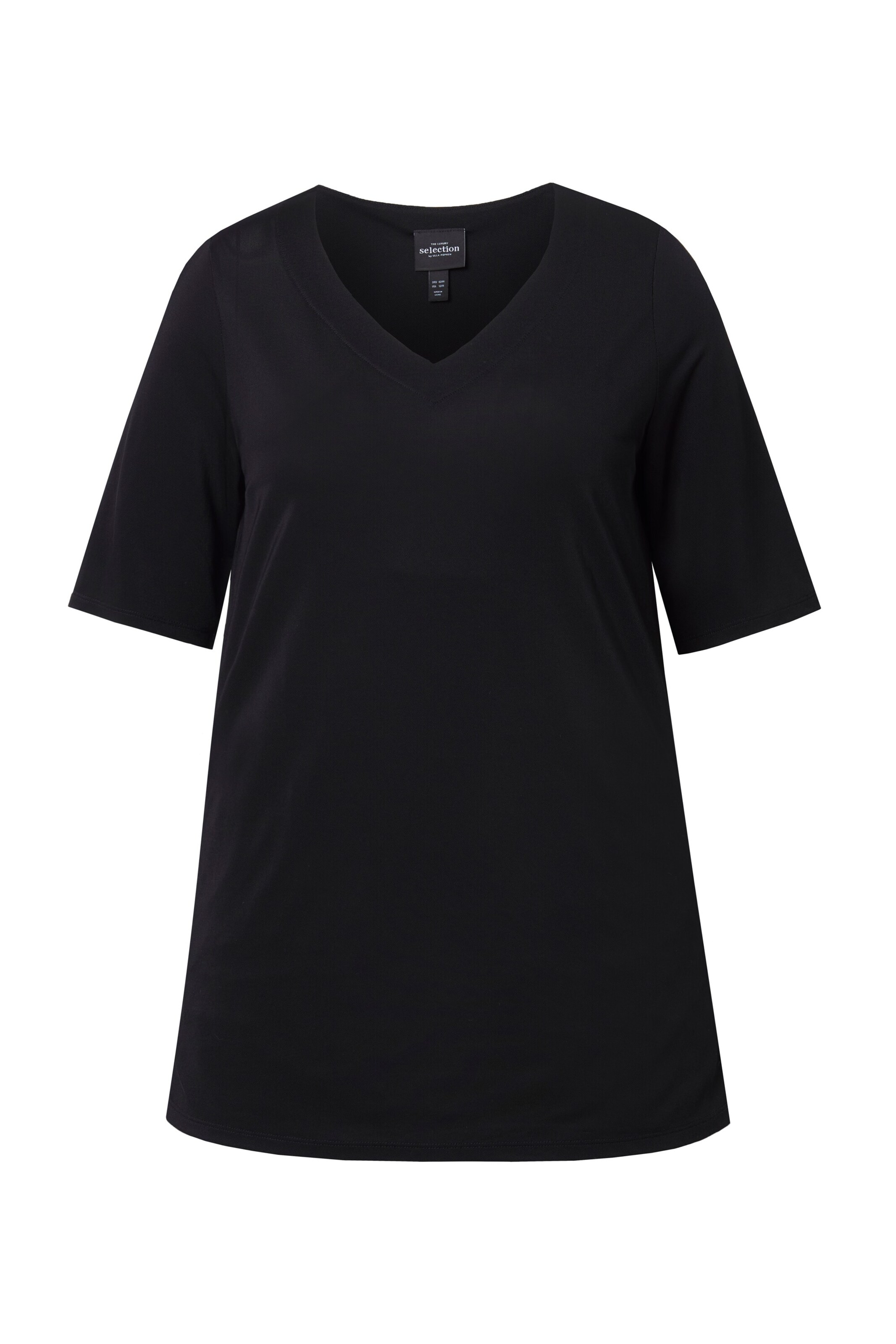 Ulla Popken Shirt in Schwarz: Vorderseite