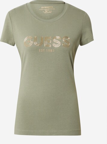 T-shirt GUESS en vert : devant