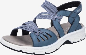 Rieker Sandals in Blue: front